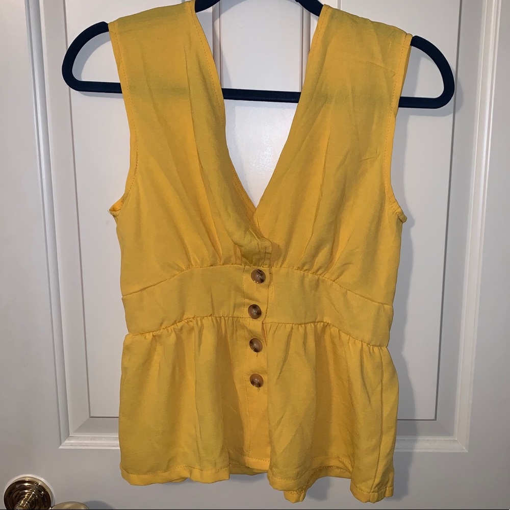 SHEIN bright yellow summer top